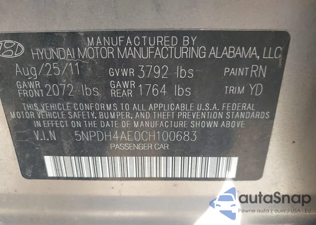 5NPDH4AE0CH100683: 42941107