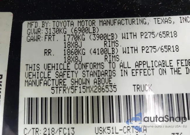 5TFRY5F15MX286535: 42940331