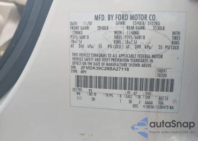 2FMDK39C28BA27118: 42941653