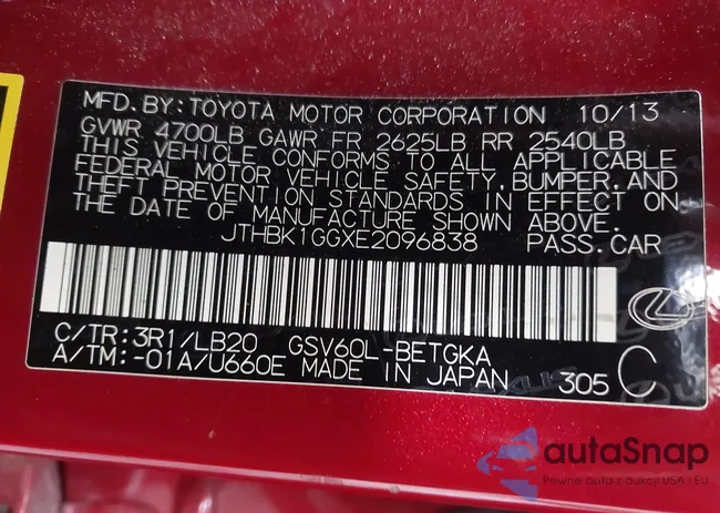 JTHBK1GGXE2096838: 42941689