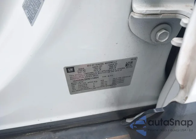 1GKKNMLSXHZ114954: 42941777