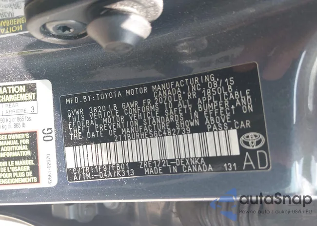 2T1BURHE5GC482739: 42941892