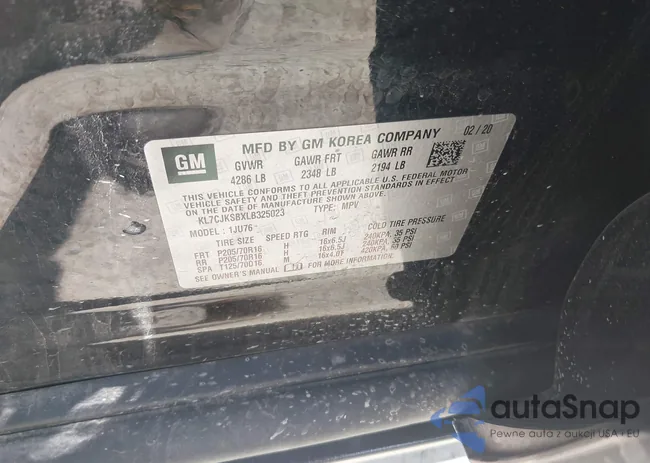 KL7CJKSBXLB325023: 42941908