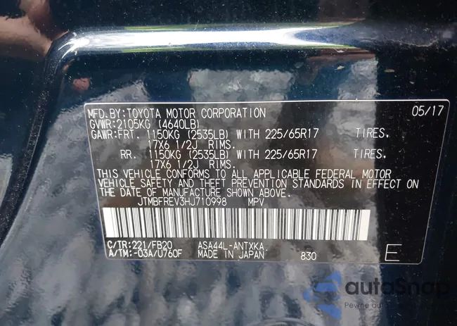 JTMBFREV3HJ710998: 42941913