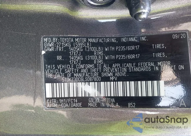 5TDKZ3DC6LS087800: 42941921