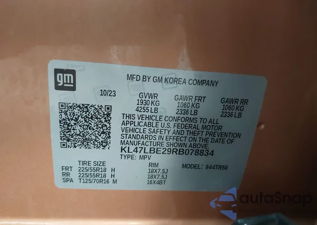 KL47LBE29RB078834: 42941966