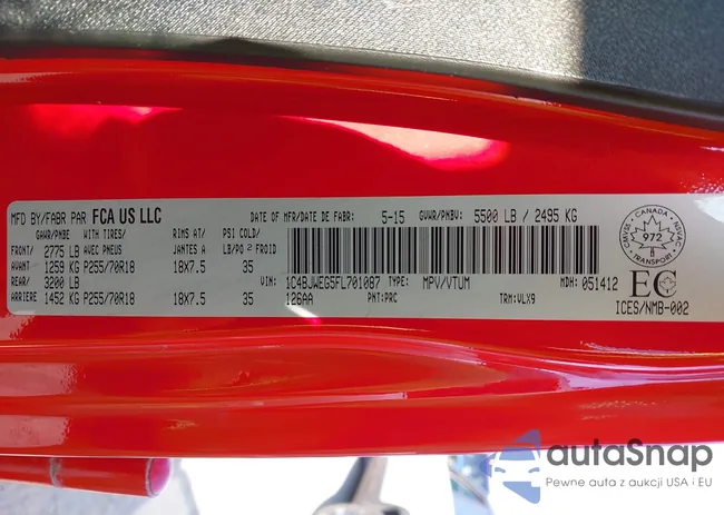 1C4BJWEG5FL701087: 42941270