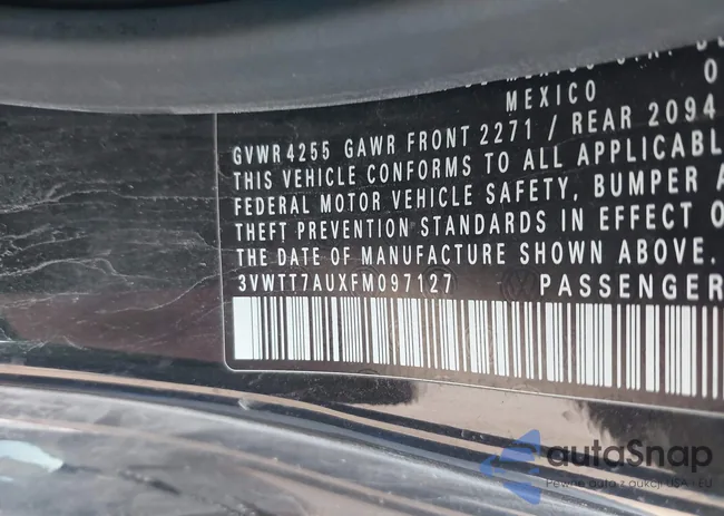 3VWTT7AUXFM097127: 42941474