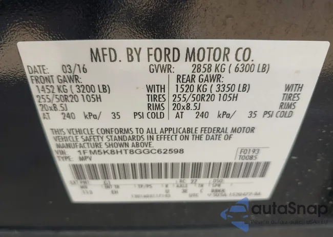 1FM5K8HT8GGC62598: 42941516