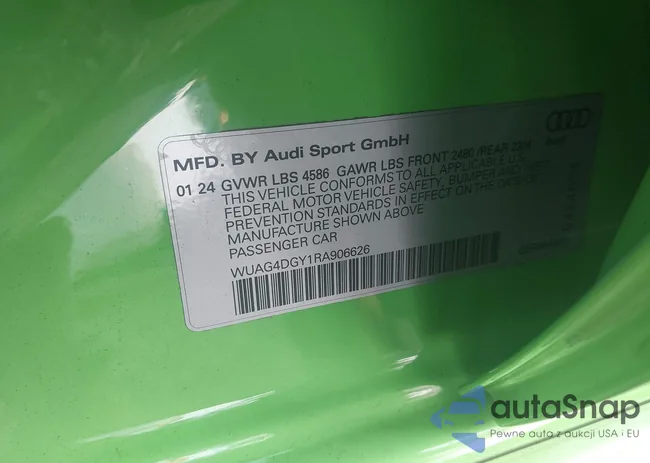 WUAG4DGY1RA906626: 42942626