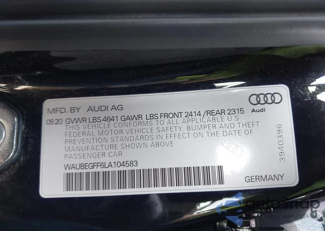 WAUBEGFF6LA104583: 42942635