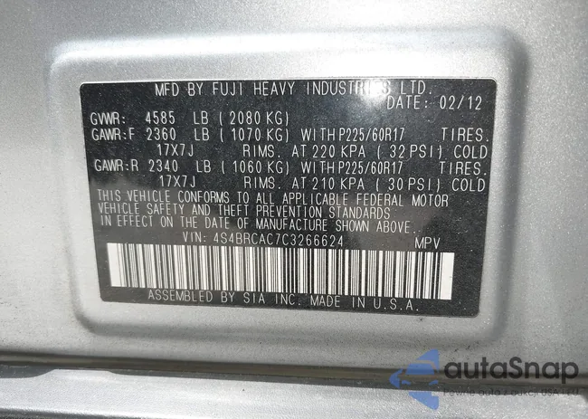 4S4BRCAC7C3266624: 42942400