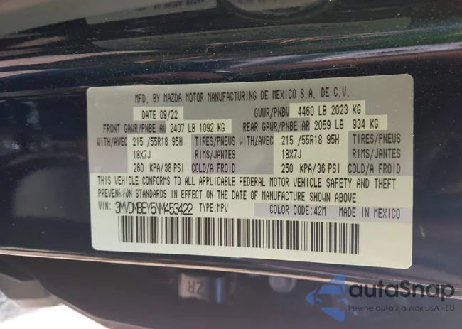 3MVDMBEY5NM453422: 42942431