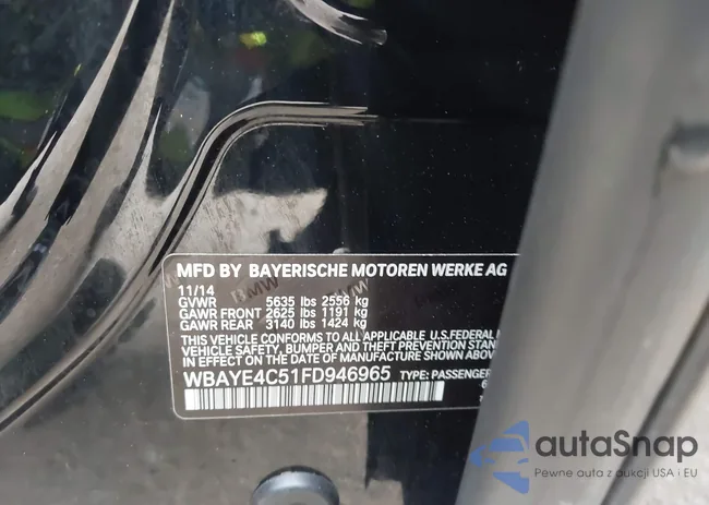 WBAYE4C51FD946965: 42943942