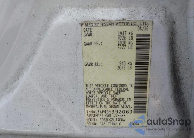 1N4AL3AP4GN392069: 42944089