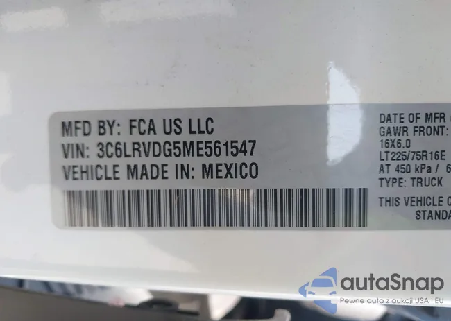 3C6LRVDG5ME561547: 42944202