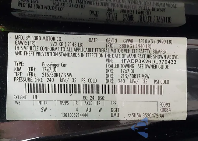 1FADP3K26DL379433: 42943285