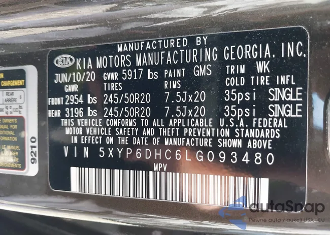 5XYP6DHC6LG093480: 42943509