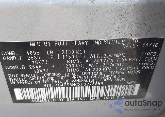 4S4BSANCXH3275859: 42943565