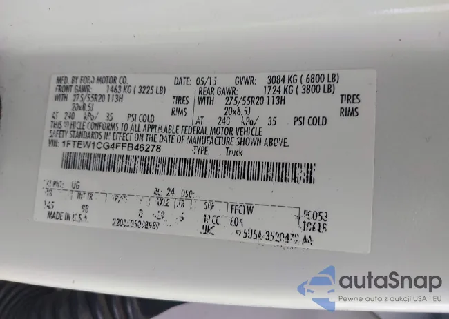 1FTEW1CG4FFB46278: 42944685