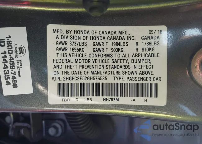 2HGFC2F52GH576535: 42944779