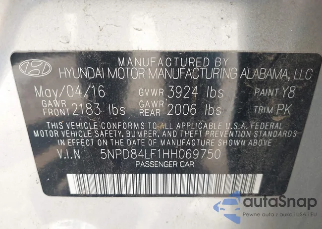 5NPD84LF1HH069750: 42944967