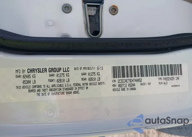 2C3CCAET9DH740052: 42944983