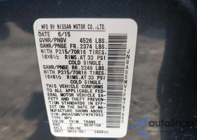 JN8AS5MV1FW767853: 42945067