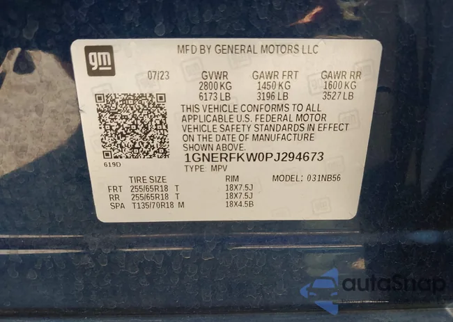 1GNERFKW0PJ294673: 42945150