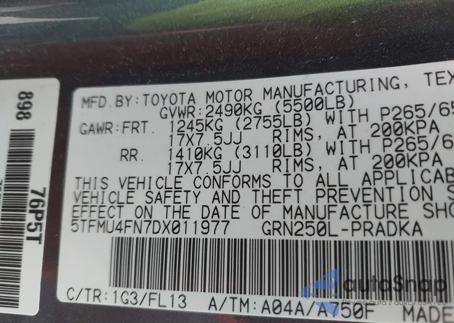 5TFMU4FN7DX011977: 42945156