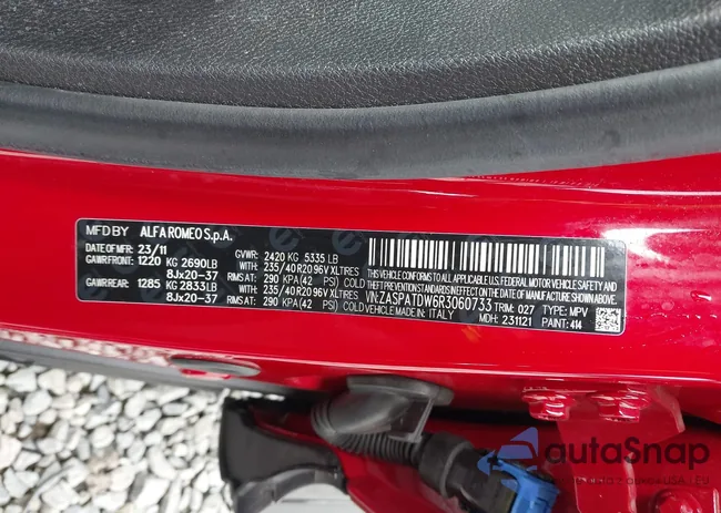 ZASPATDW6R3060733: 42945642