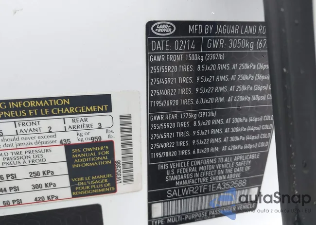 SALWR2TF1EA352588: 42945669