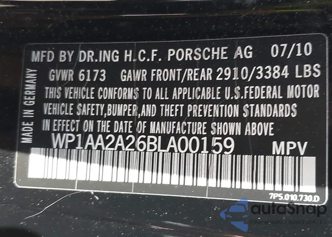 WP1AA2A26BLA00159: 42945725