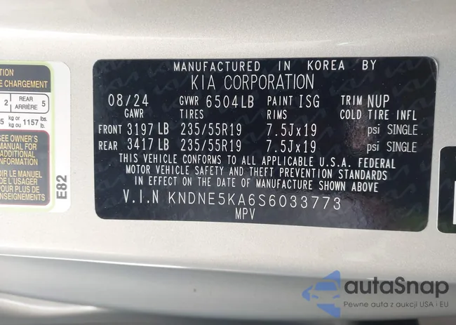 KNDNE5KA6S6033773: 42945859