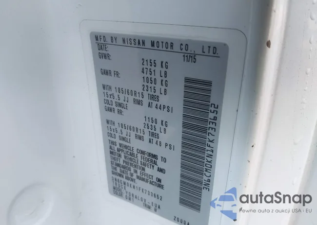 3N6CM0KN1FK733652: 42945943