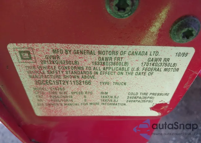 2GCEC19T2Y1152166: 42946003