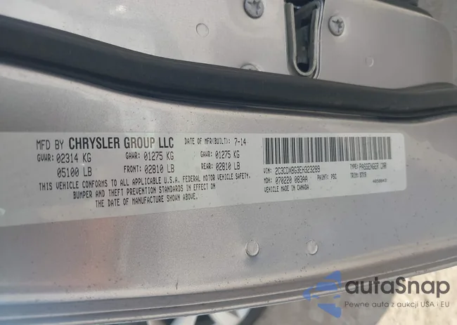 2C3CDXBG3EH323289: 42946177