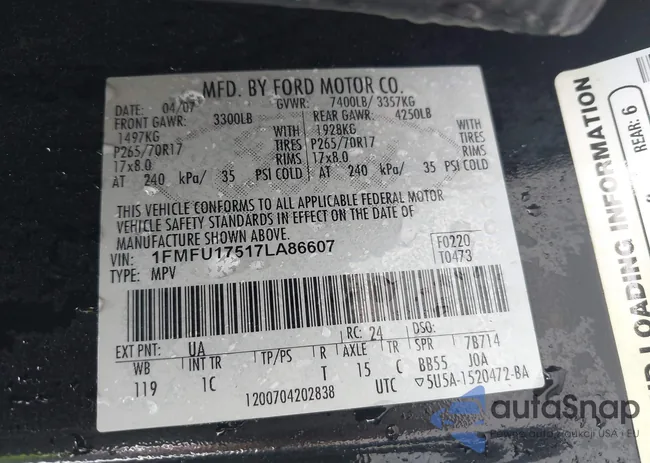 1FMFU17517LA86607: 42946207