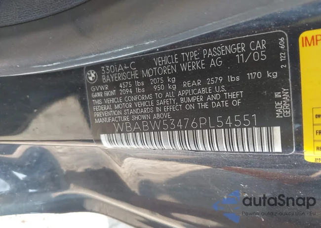 WBABW53476PL54551: 42945246