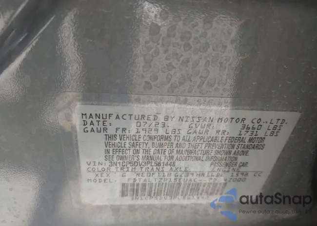 3N1CP5DV3PL561448: 42945320