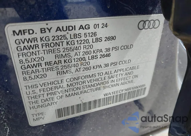 WA1EECF36R1090685: 42945555