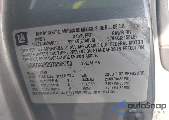 3GNDA23D97S585700: 42945619