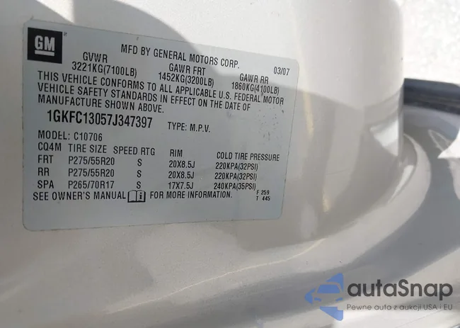 1GKFC13057J347397: 42946803