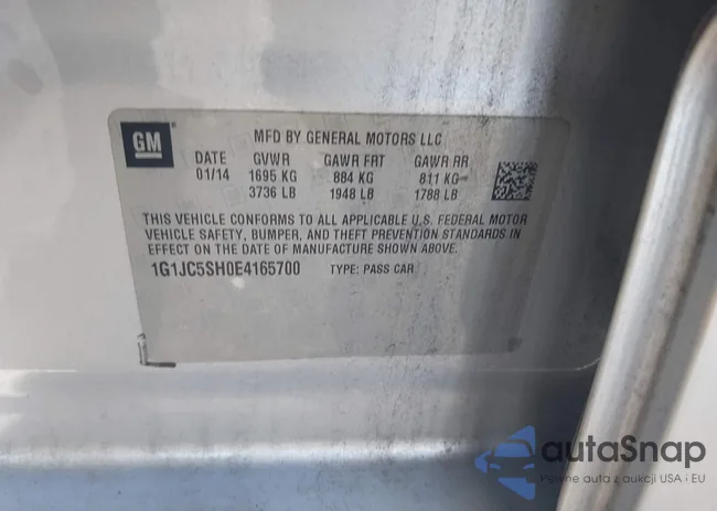 1G1JC5SH0E4165700: 42946831