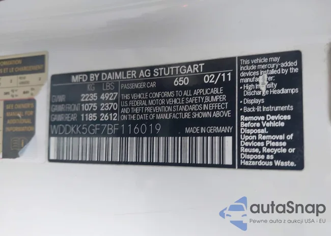 WDDKK5GF7BF116019: 42946841