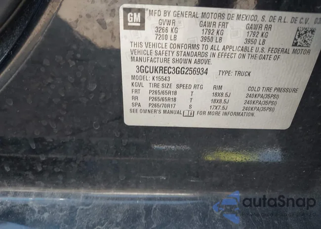 3GCUKREC3GG256934: 42946929