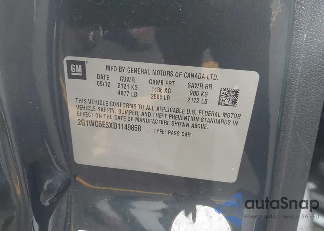 2G1WC5E3XD1149858: 42947000