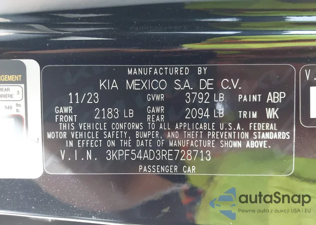 3KPF54AD3RE728713: 42947038