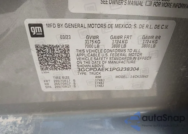 3GCPDAEK1PG238304: 42946512