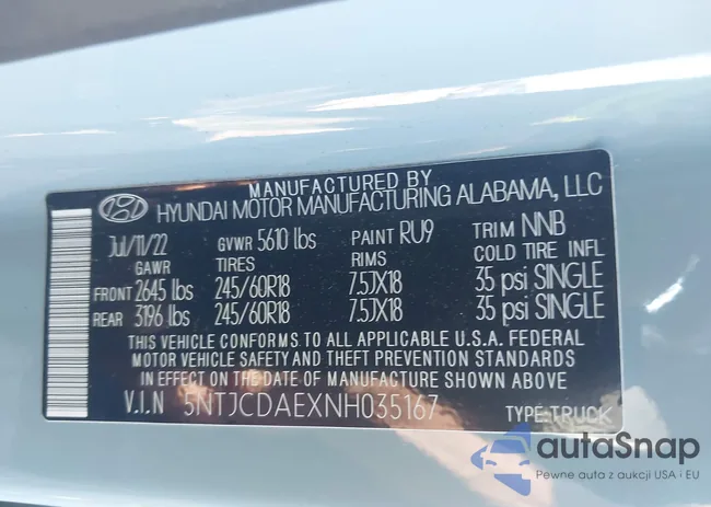 5NTJCDAEXNH035167: 42947661